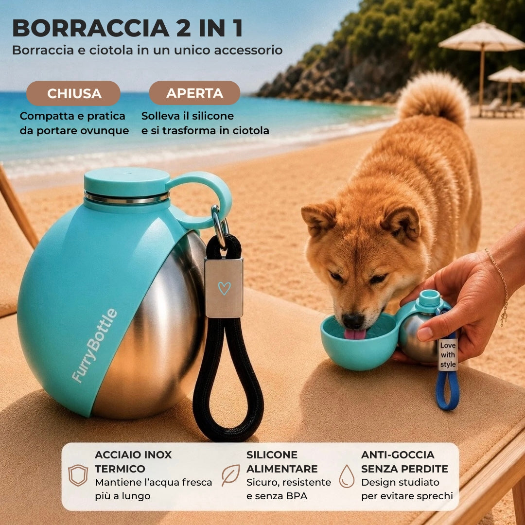 FurryBottle™ Borraccia Portatile 2 in 1